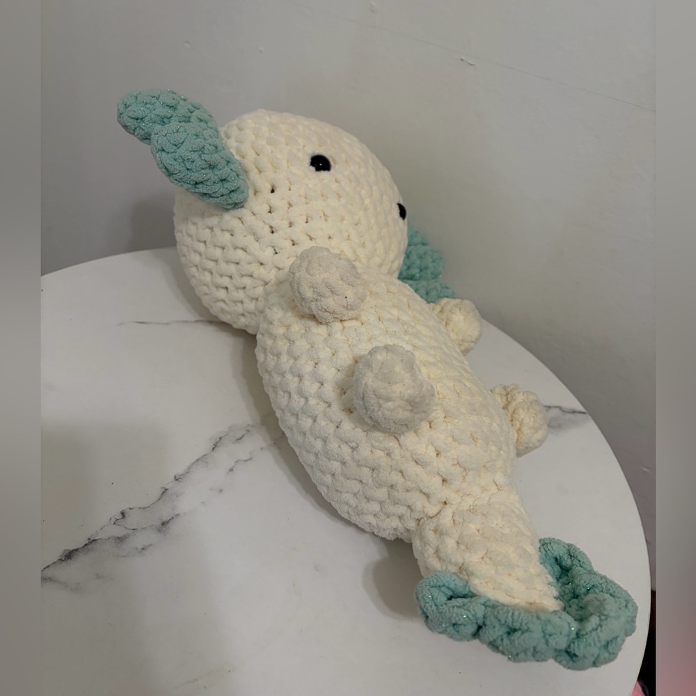 Crocheted Plush Axolotl - Picture 3 of 5